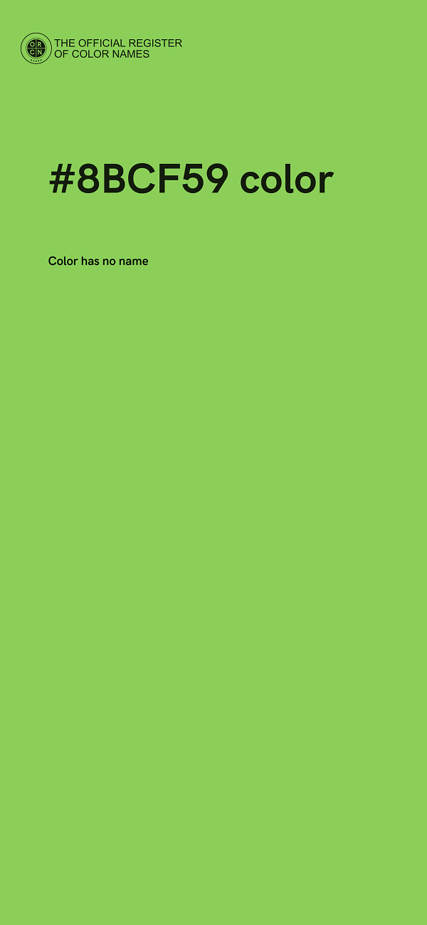#8BCF59 color image