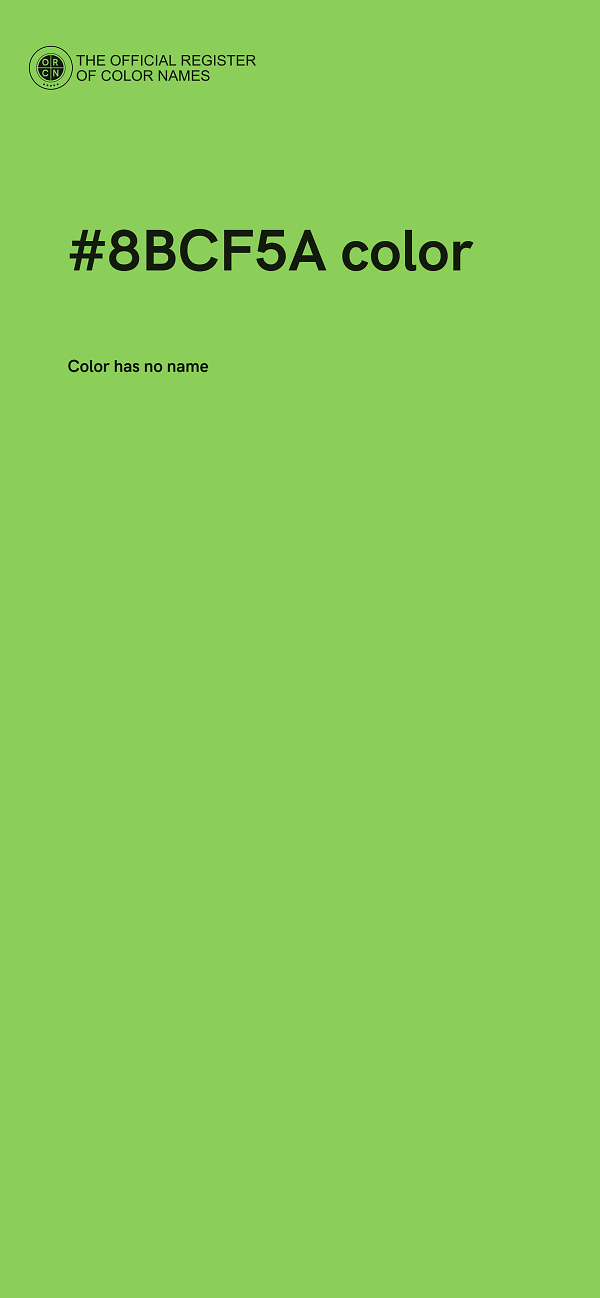 #8BCF5A color image