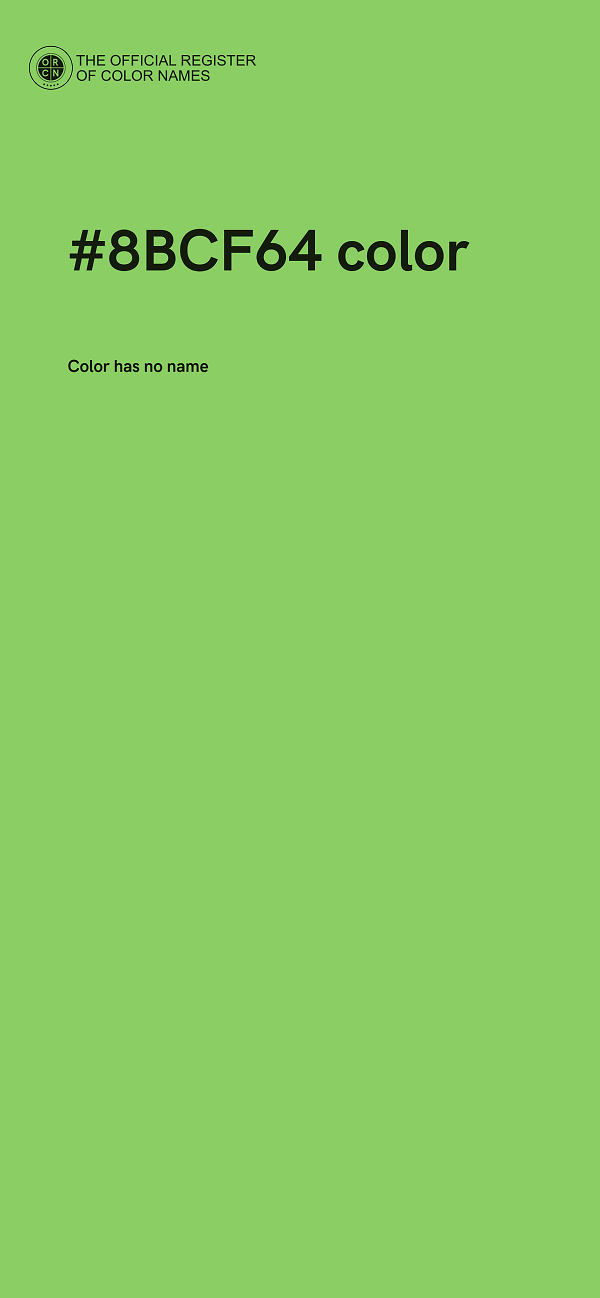 #8BCF64 color image