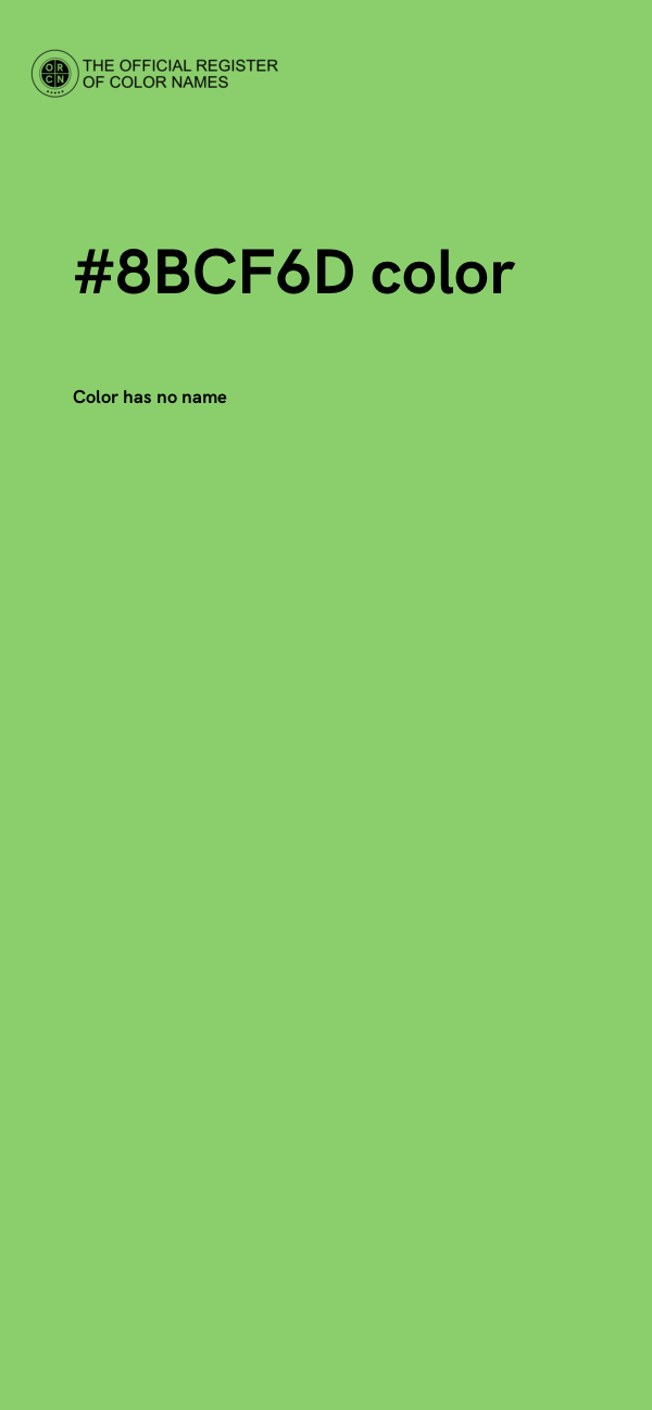 #8BCF6D color image