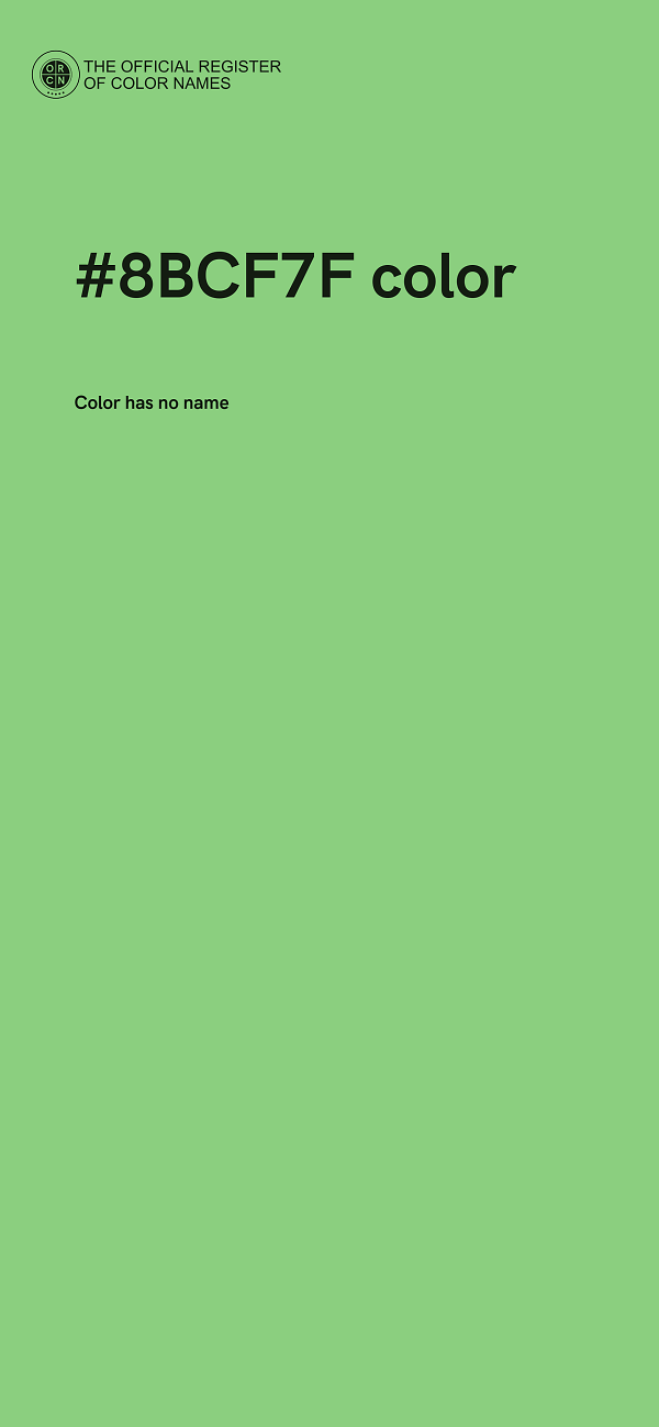 #8BCF7F color image