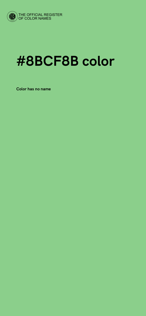 #8BCF8B color image