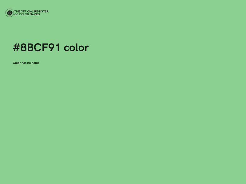 #8BCF91 color image