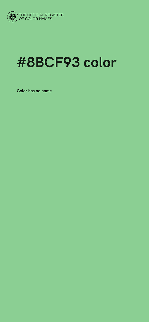#8BCF93 color image