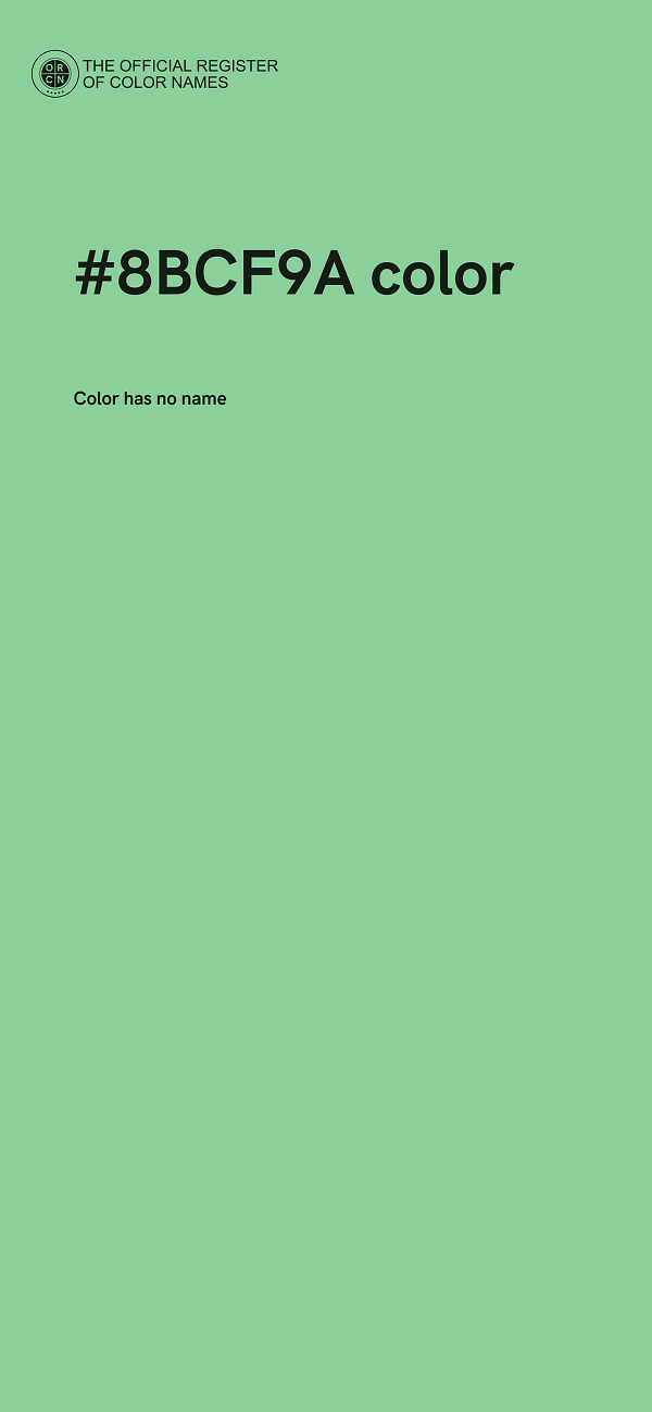 #8BCF9A color image