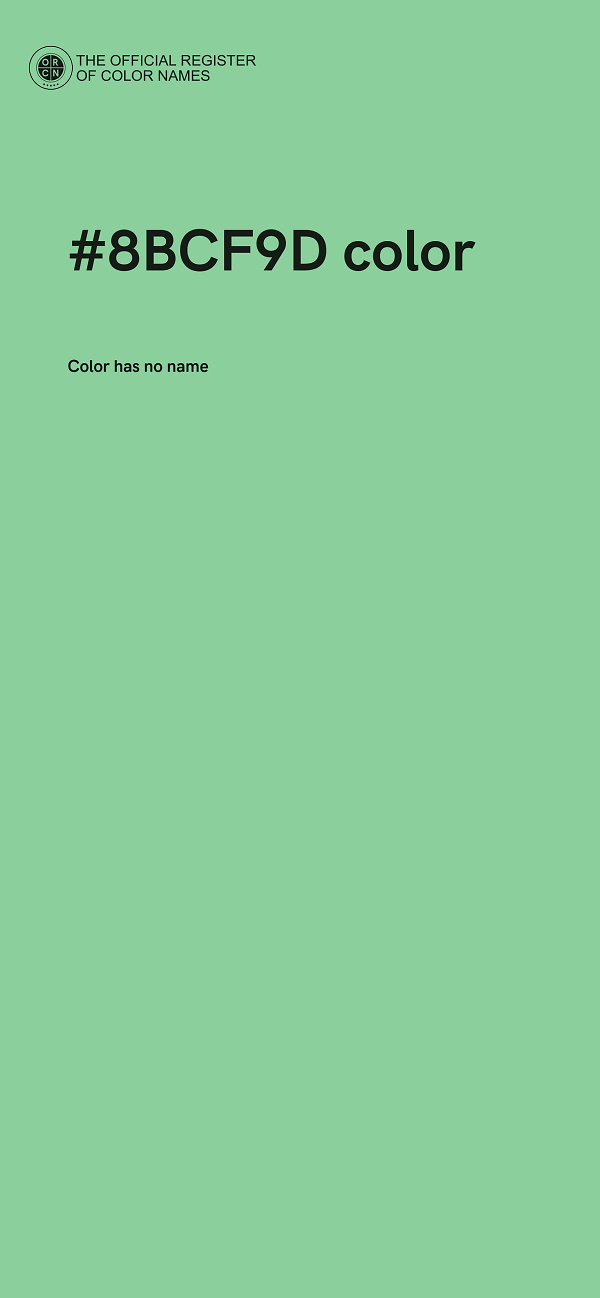 #8BCF9D color image