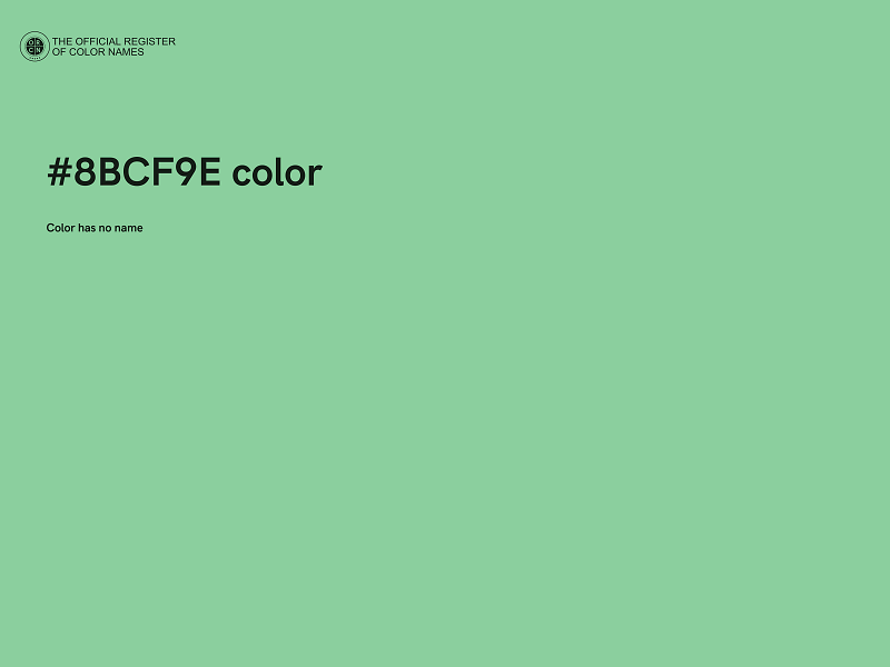 #8BCF9E color image