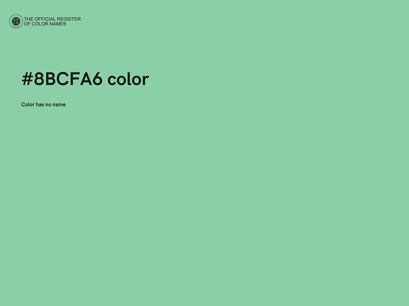 #8BCFA6 color image