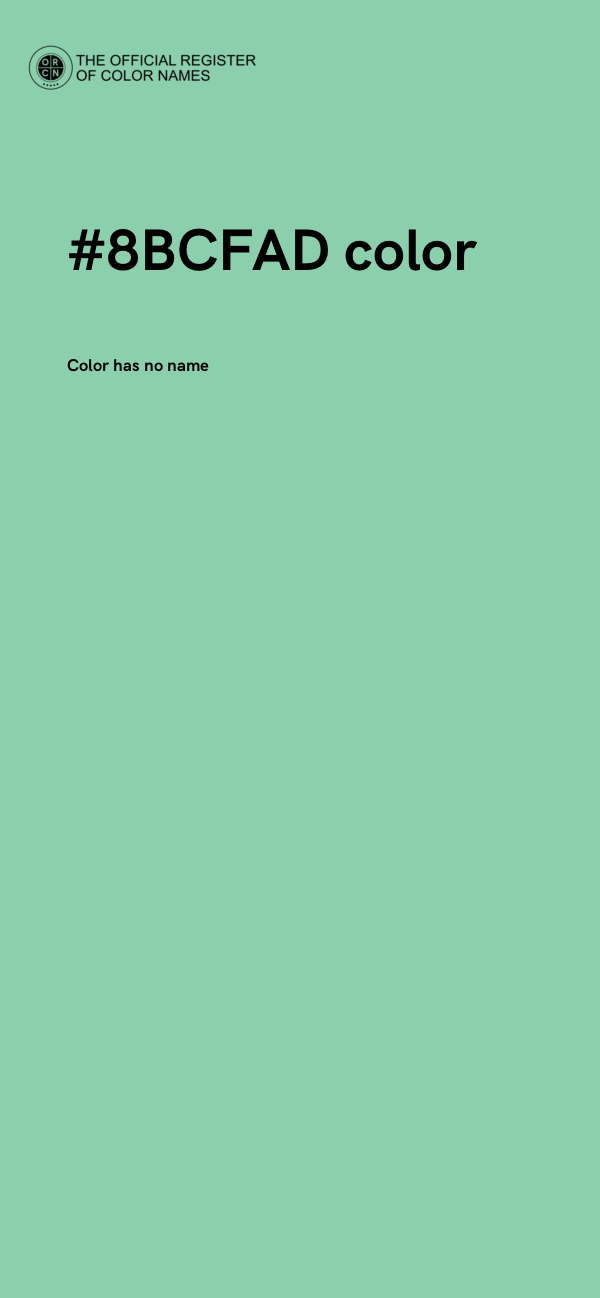 #8BCFAD color image