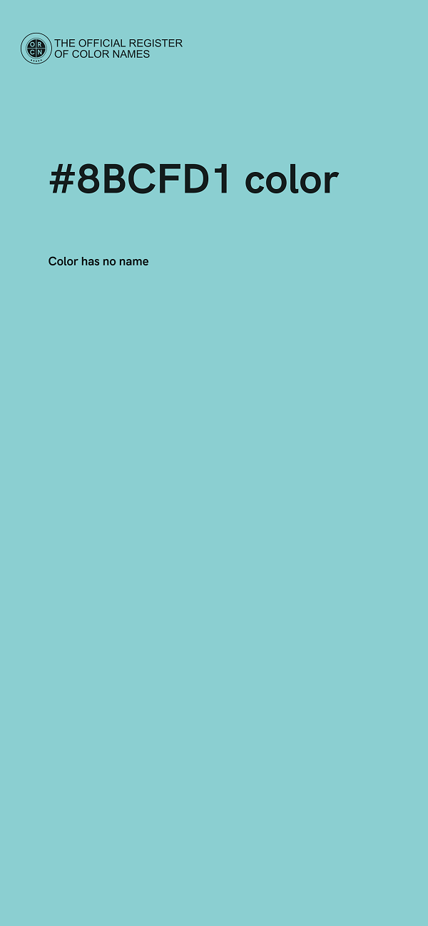 #8BCFD1 color image