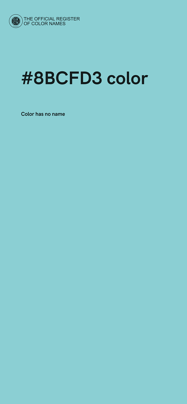 #8BCFD3 color image