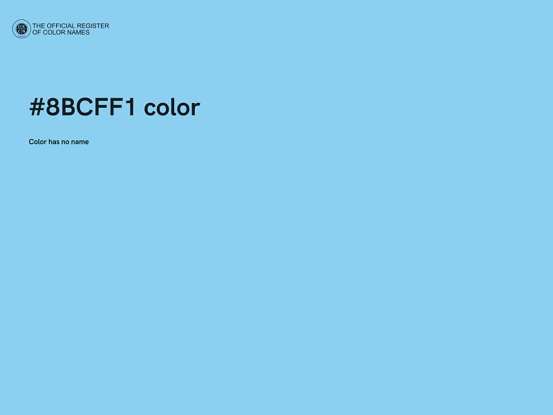 #8BCFF1 color image