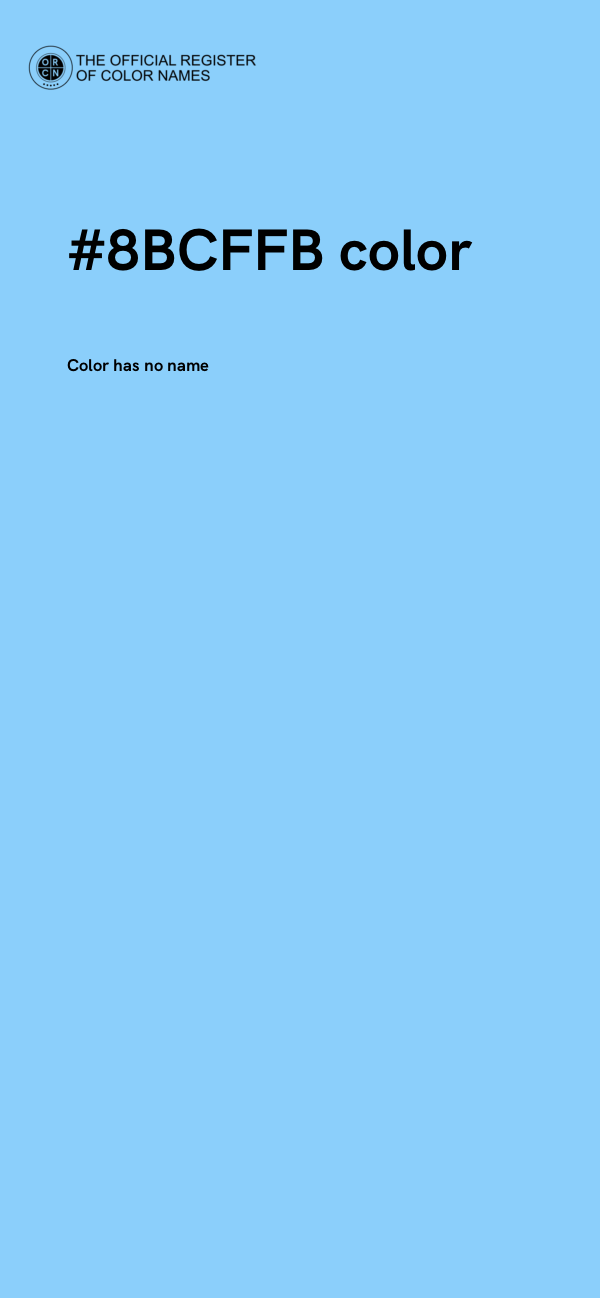 #8BCFFB color image