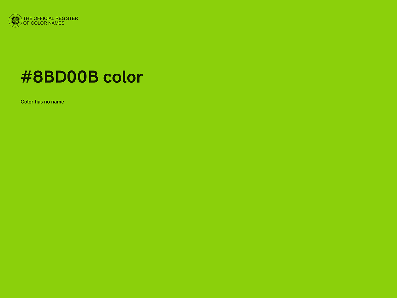 #8BD00B color image