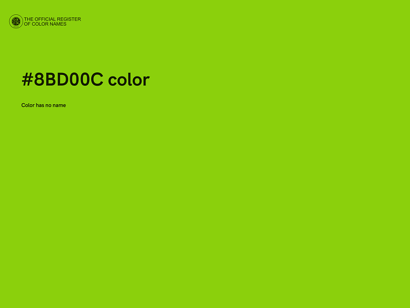 #8BD00C color image