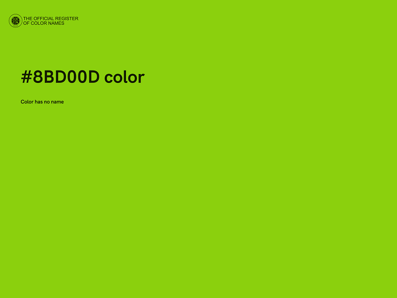 #8BD00D color image