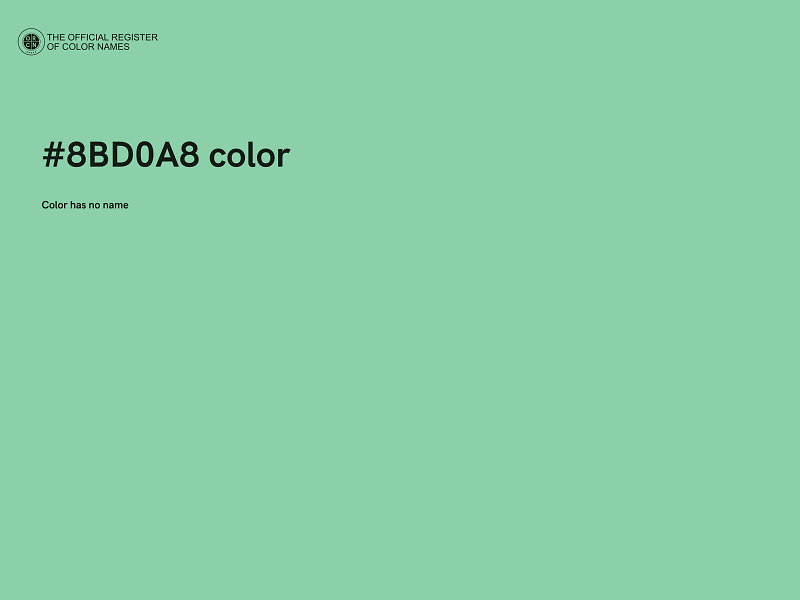 #8BD0A8 color image