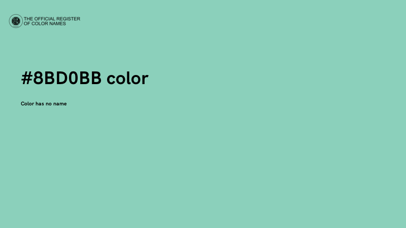 #8BD0BB color image