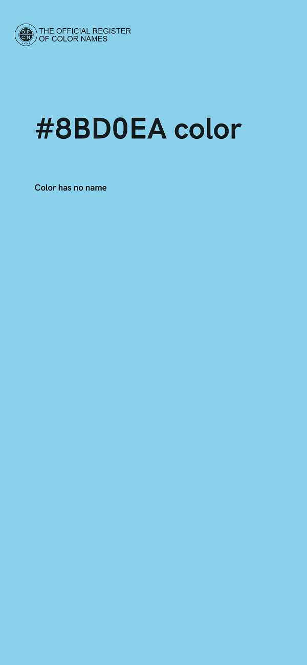 #8BD0EA color image