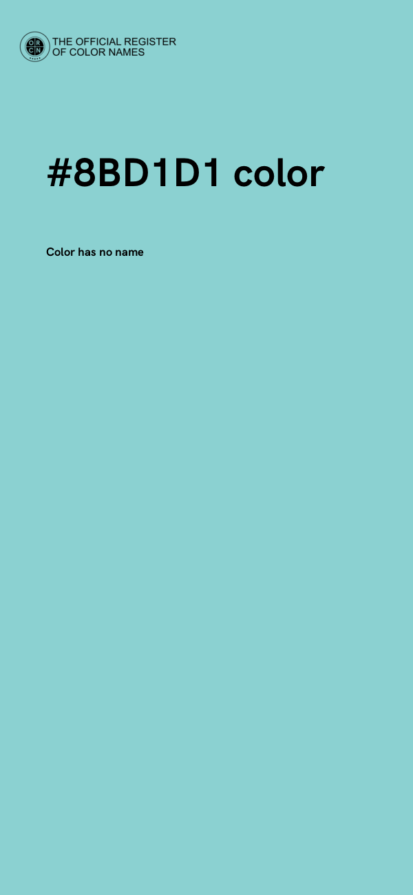 #8BD1D1 color image
