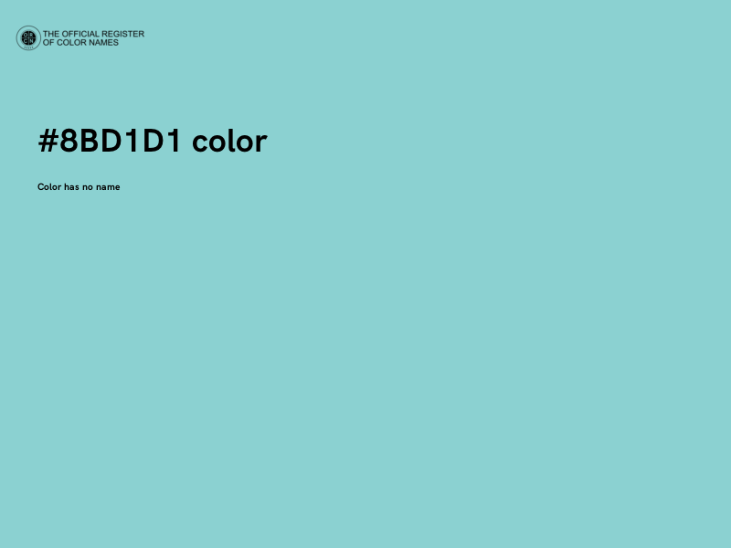 #8BD1D1 color image