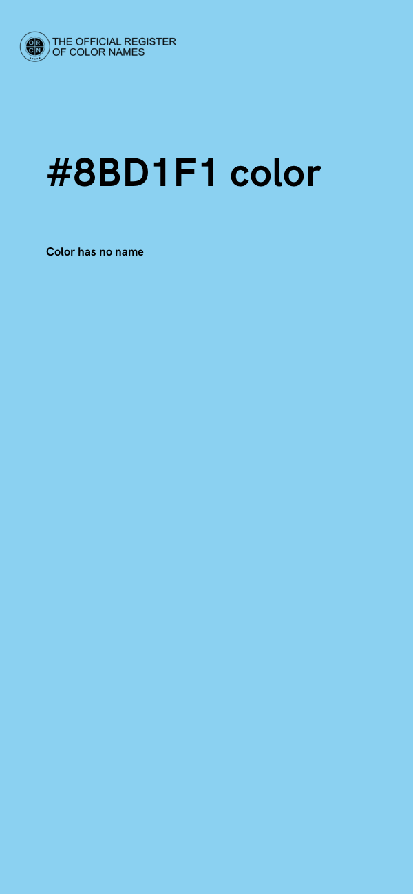 #8BD1F1 color image