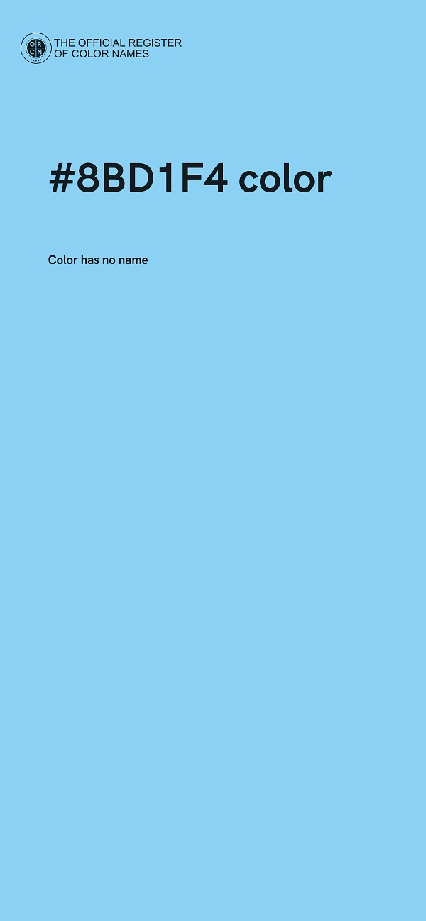 #8BD1F4 color image