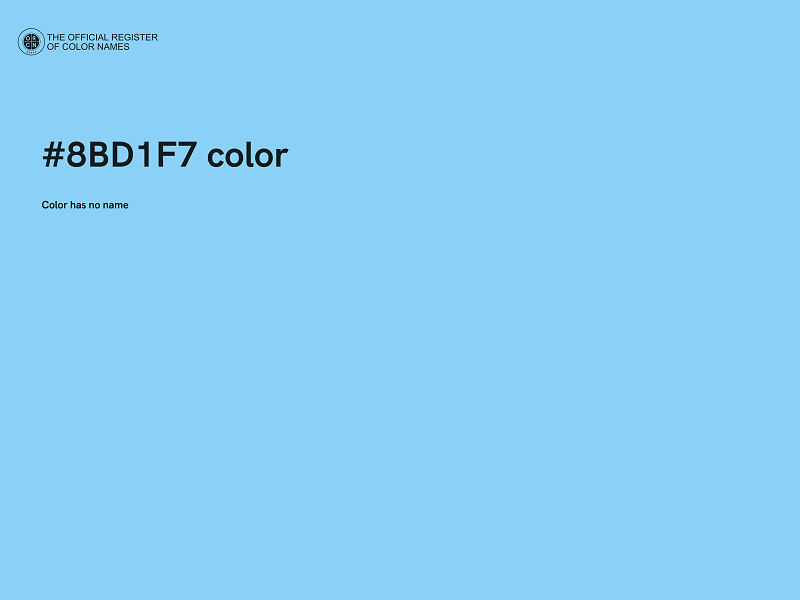 #8BD1F7 color image