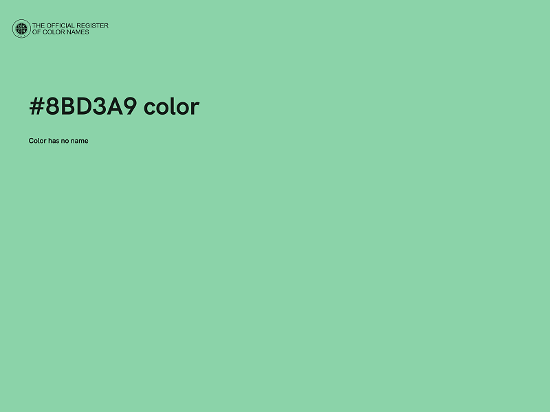 #8BD3A9 color image