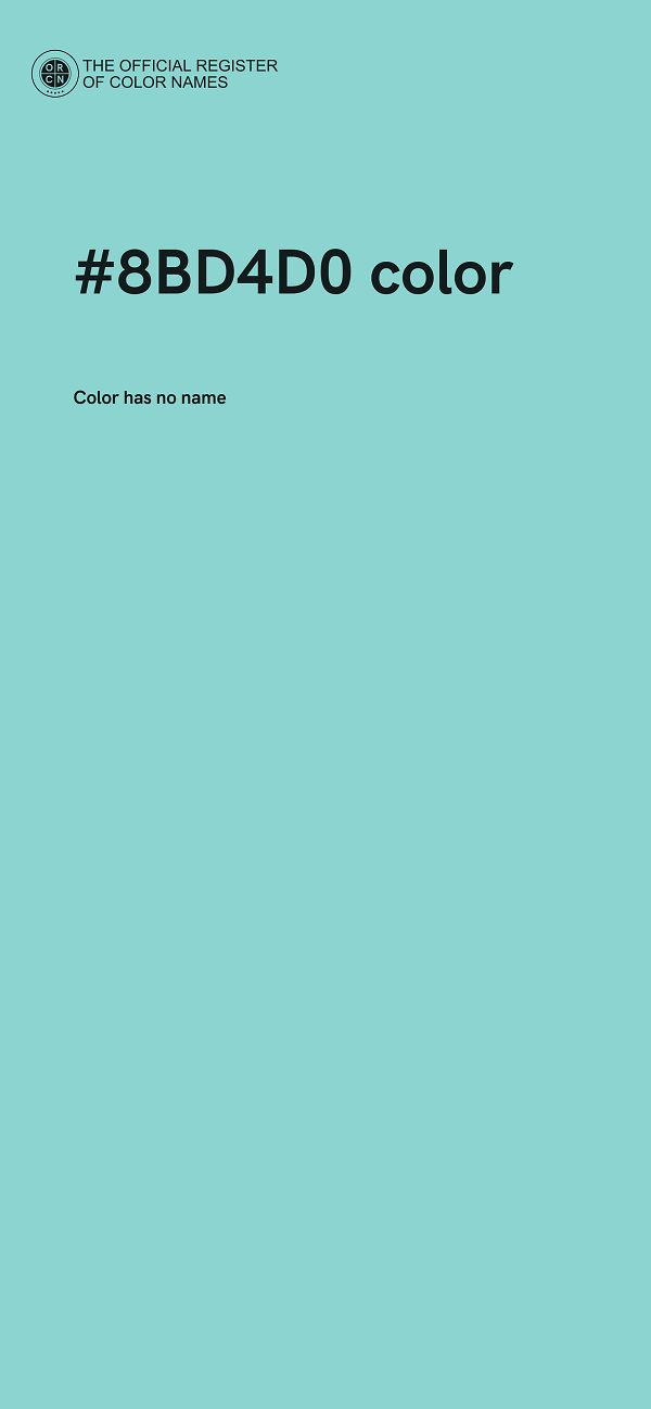 #8BD4D0 color image
