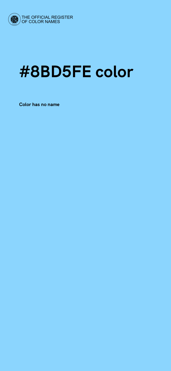 #8BD5FE color image