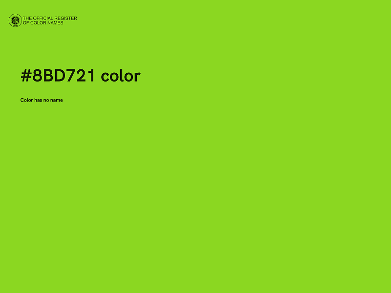 #8BD721 color image