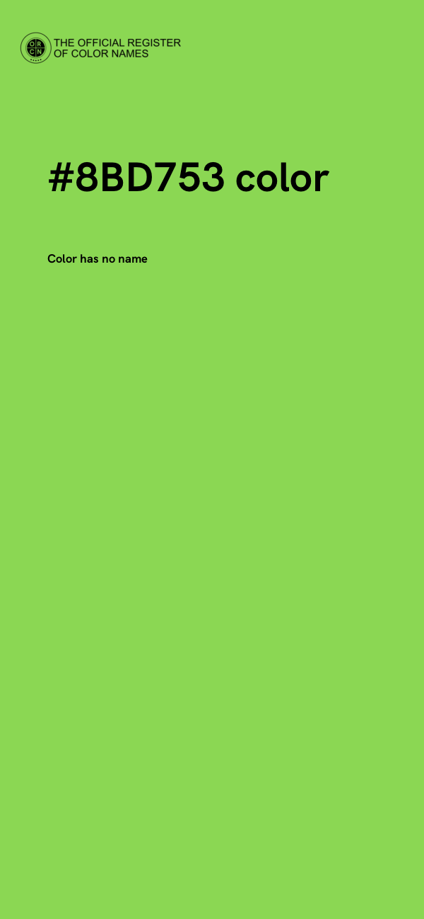 #8BD753 color image