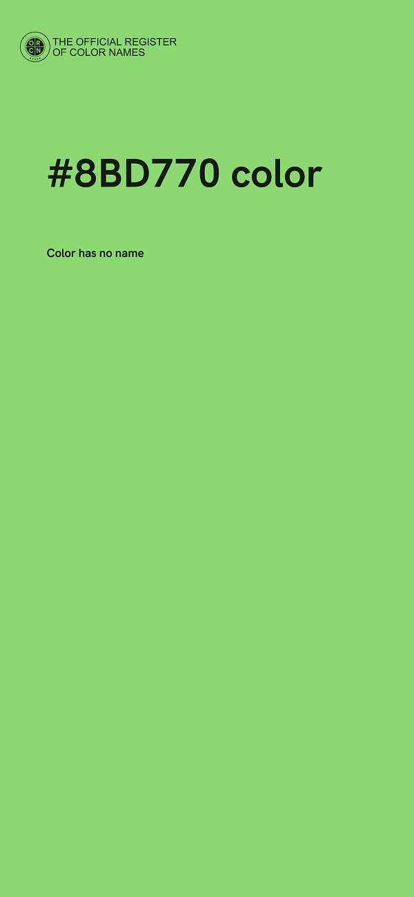 #8BD770 color image