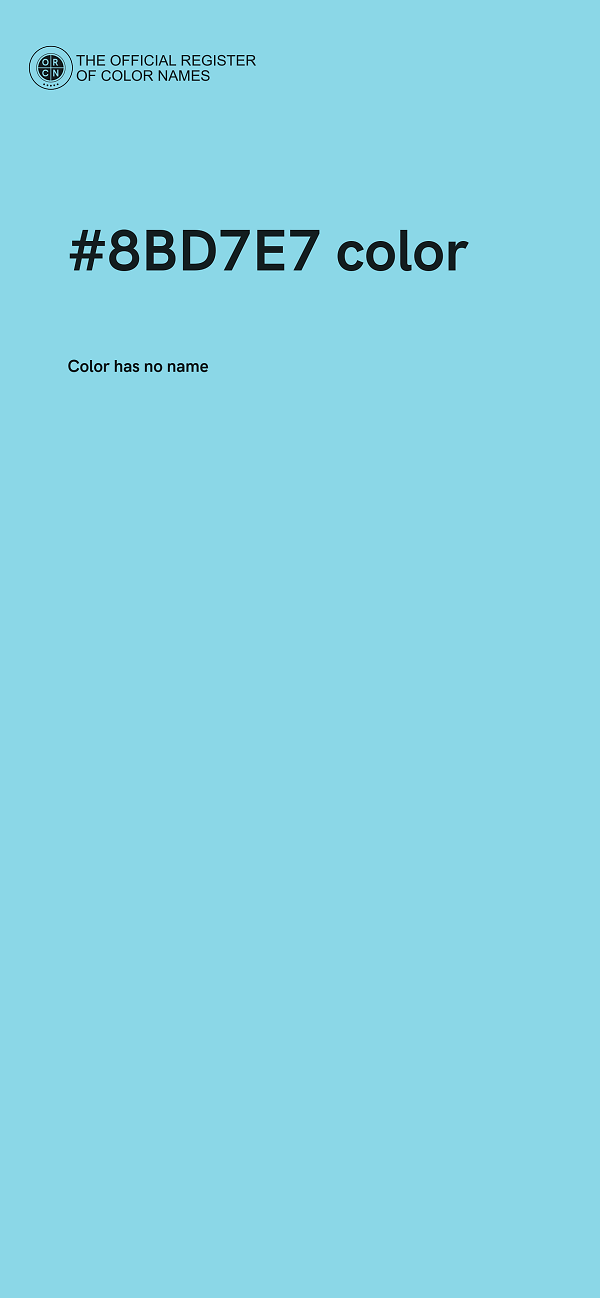 #8BD7E7 color image