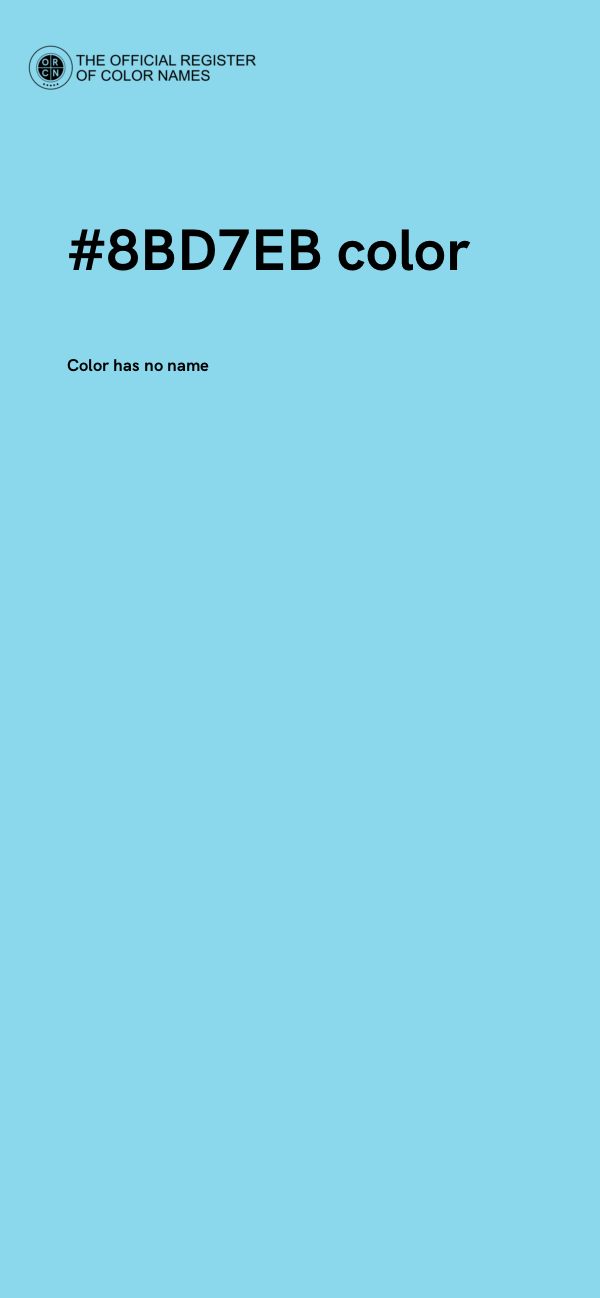 #8BD7EB color image
