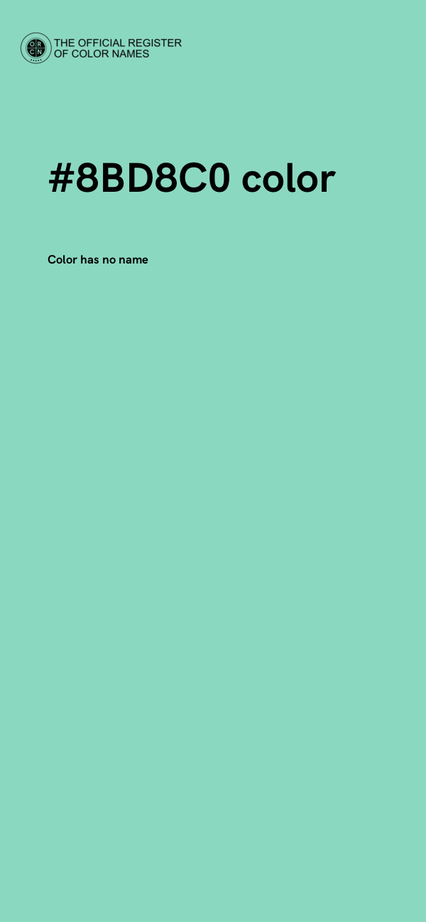 #8BD8C0 color image