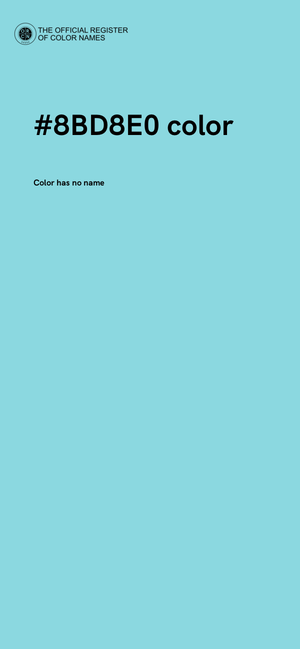 #8BD8E0 color image