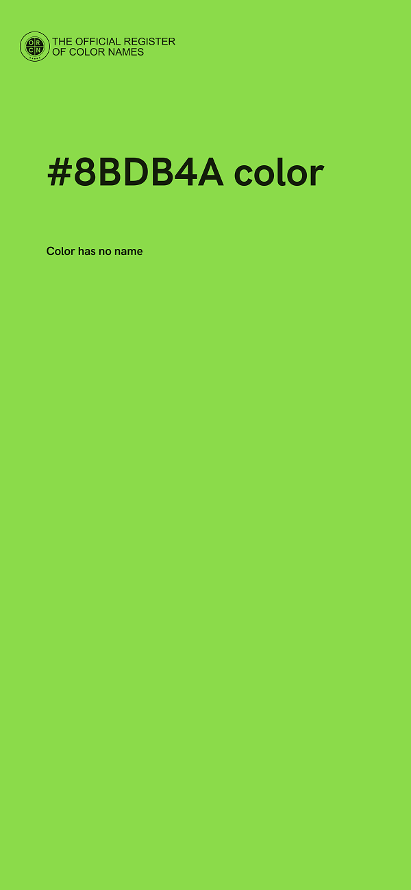 #8BDB4A color image