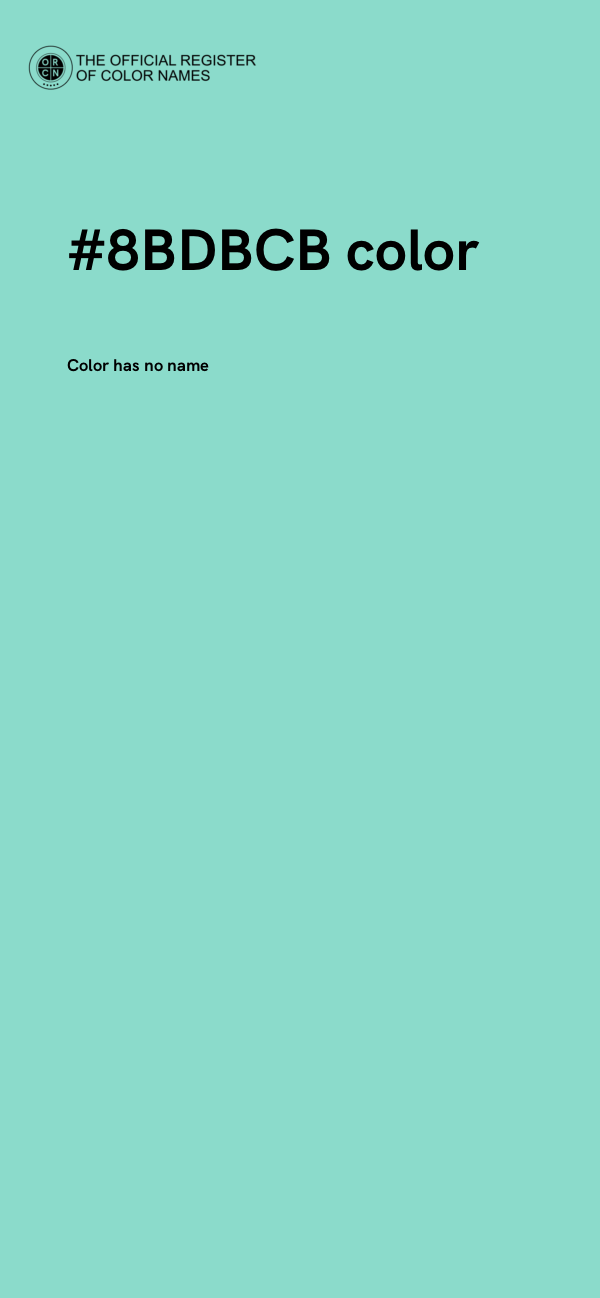 #8BDBCB color image
