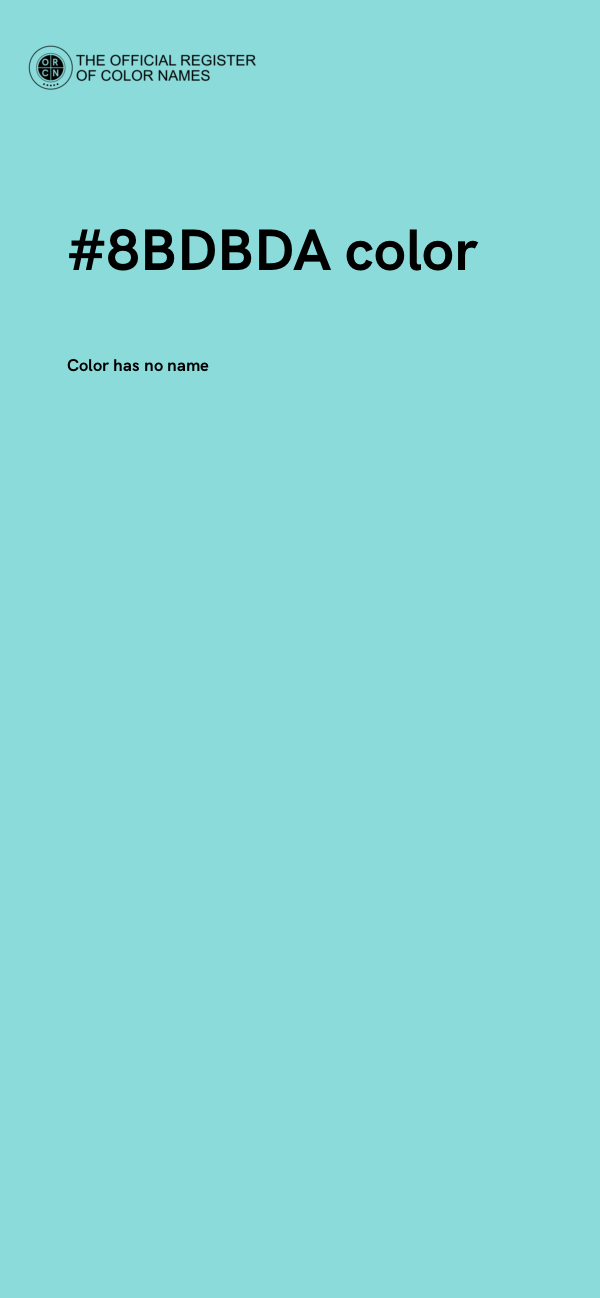 #8BDBDA color image