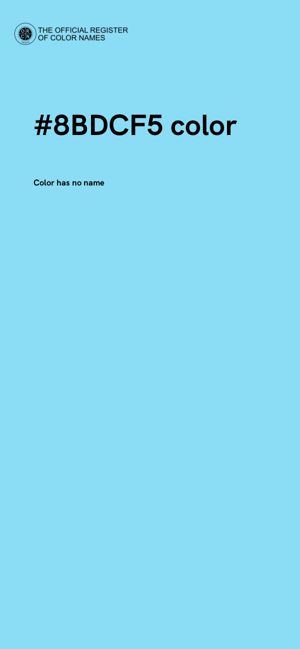 #8BDCF5 color image