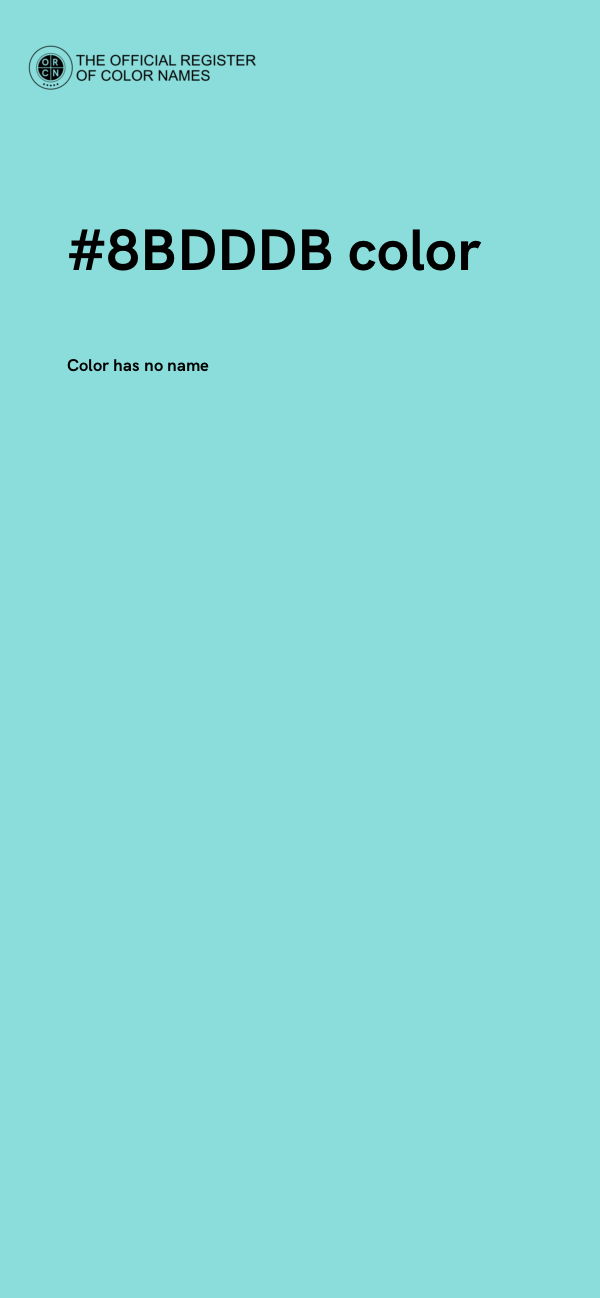 #8BDDDB color image