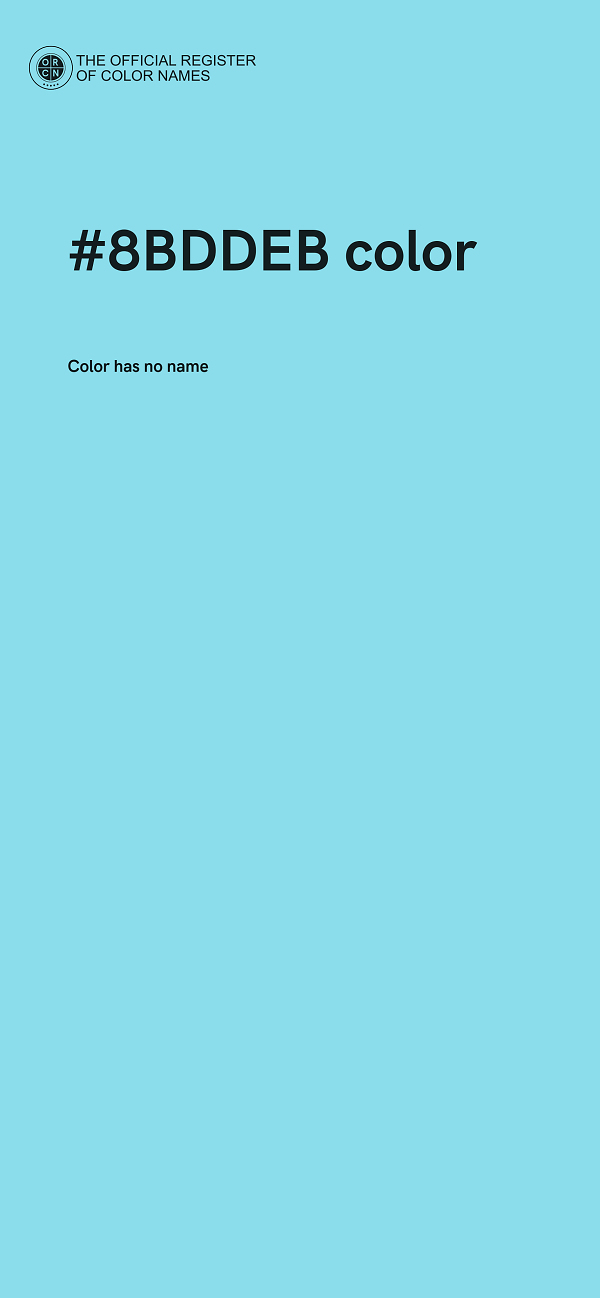 #8BDDEB color image