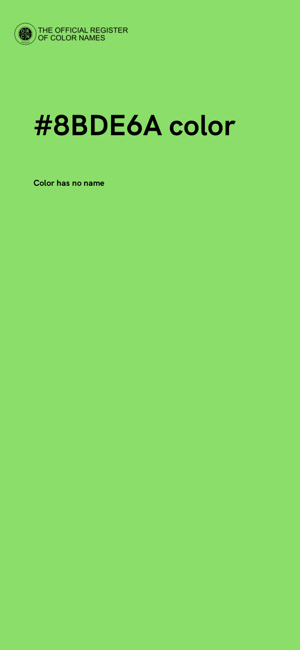 #8BDE6A color image