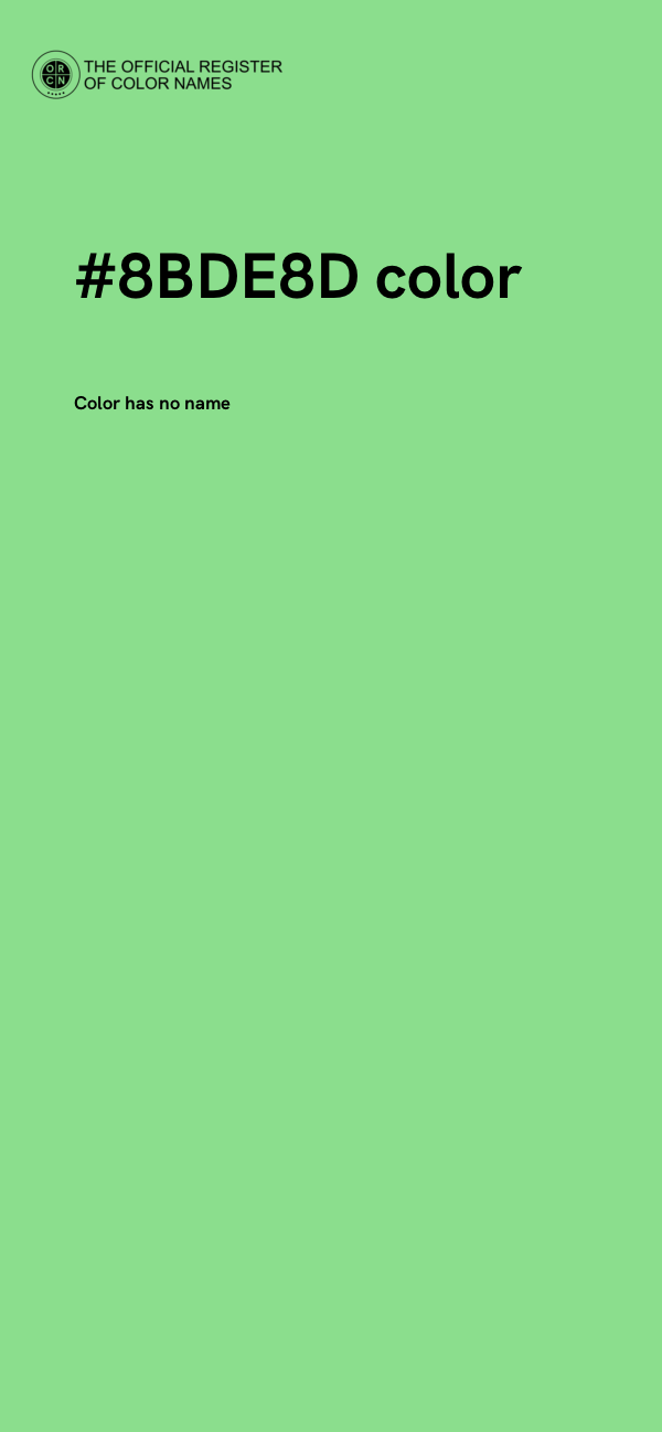 #8BDE8D color image