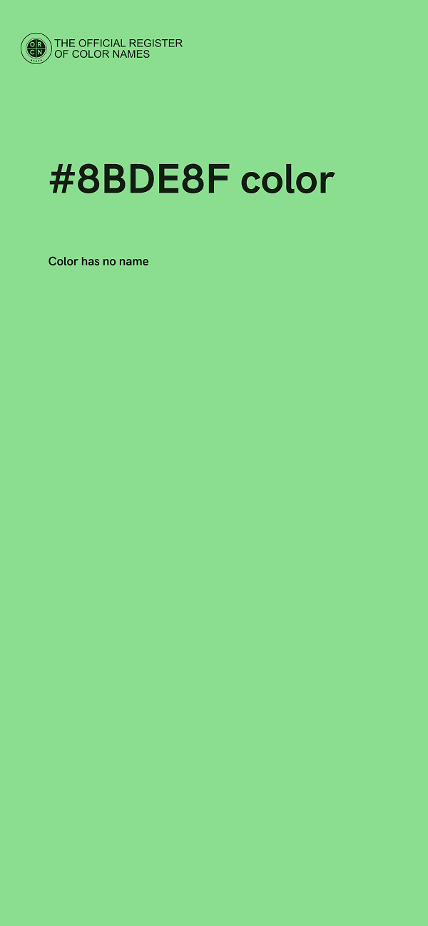#8BDE8F color image