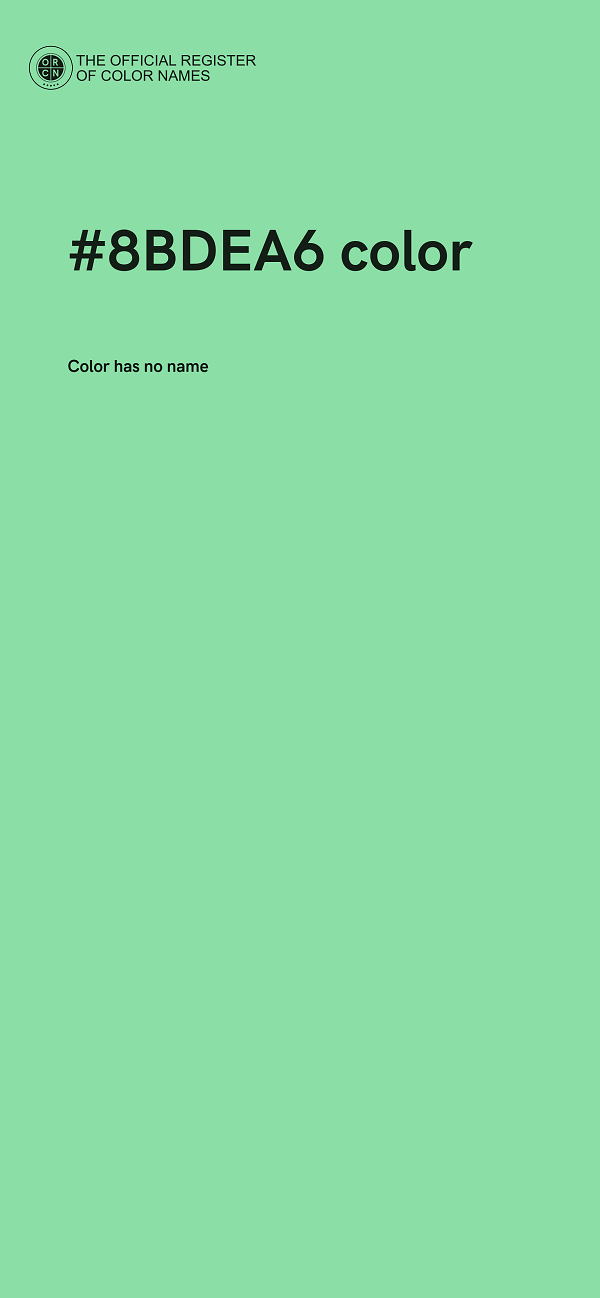#8BDEA6 color image