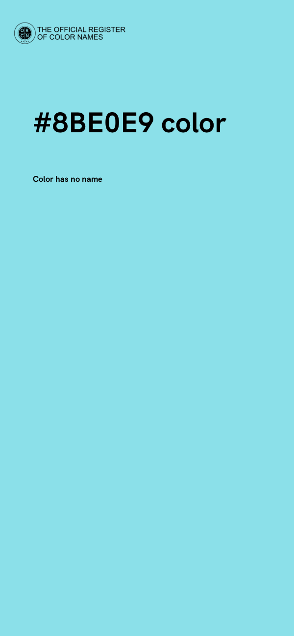 #8BE0E9 color image