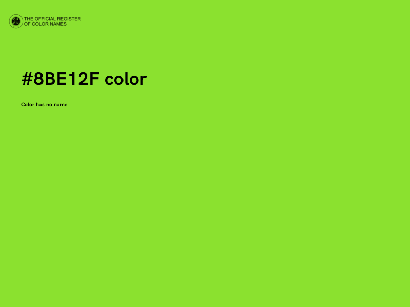 #8BE12F color image